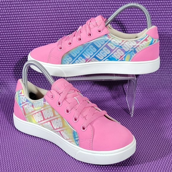 UGG Zilo Chromatic Pink Lenticular Sneakers - Girls Size 3 - Picture 2 of 8